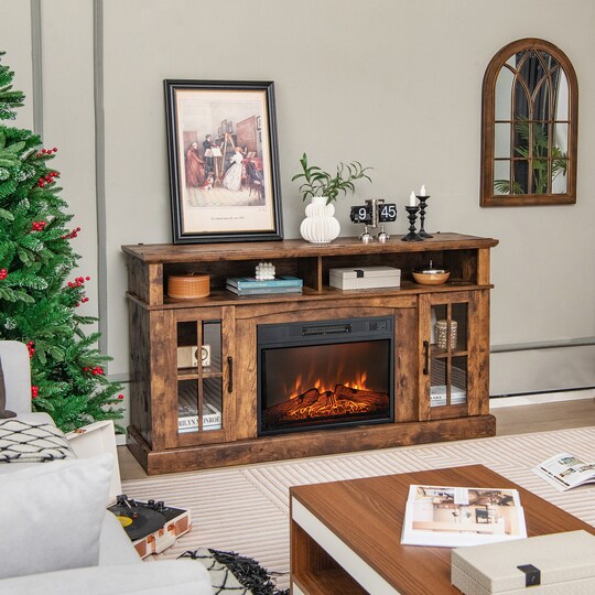 Tv Stand For Tvs Up To 65 Inch With Fireplace, Side Cabinets And Tv Stand For Tvs Up To 65 Inch With Fireplace, Side Cabinets And